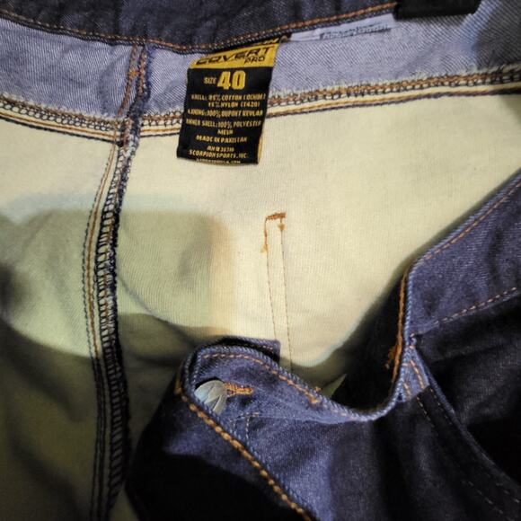 Scorpion Exo Covert Motorcycle Jeans Dark Wash Blue 40x32 Lined Scotchlite - Picture 12 of 12